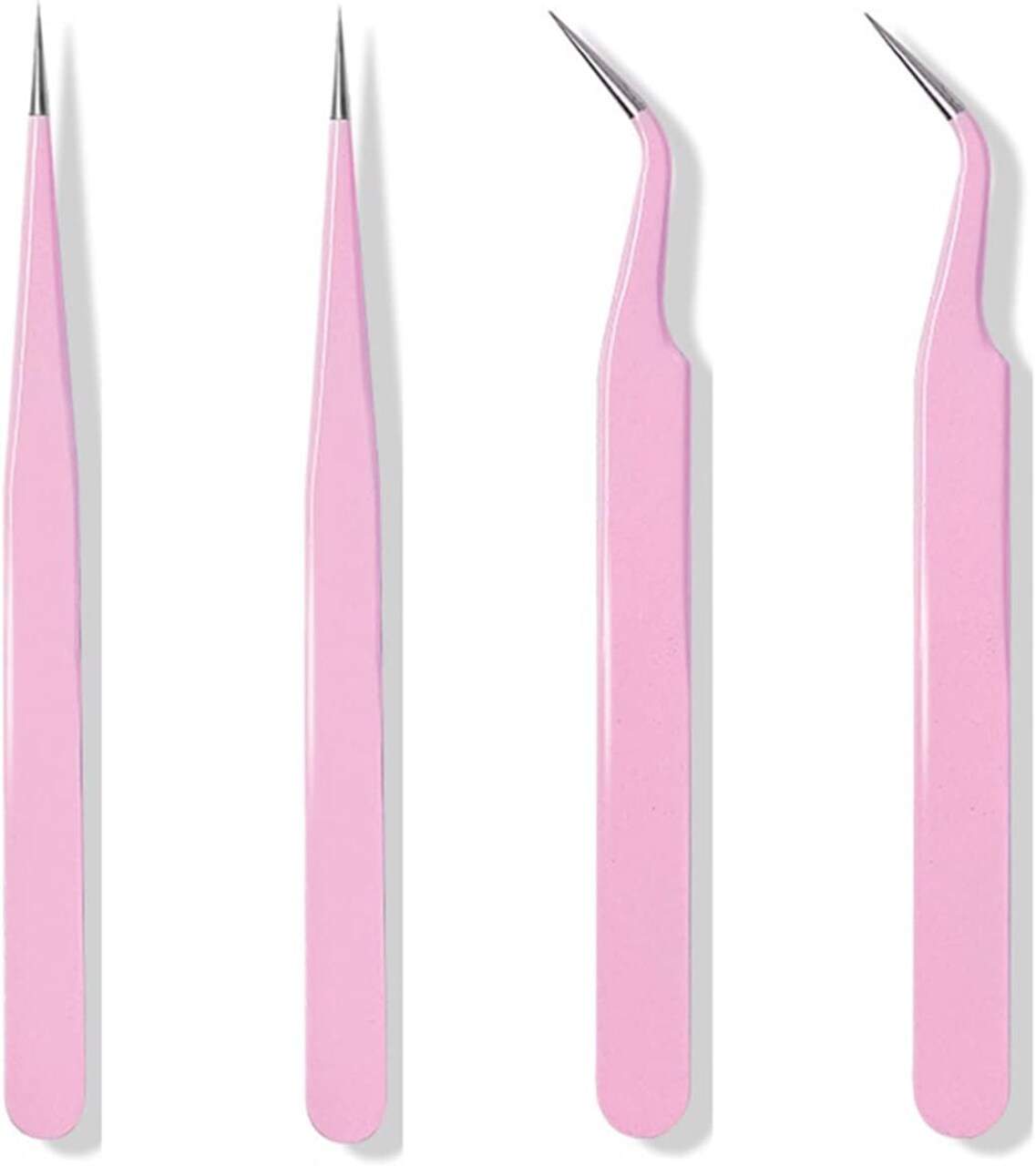 Precision Tweezers Set, Diamond Painting Tools, Anti-Static Stainless Steel Curved & Point Tip Tweezers, for Nail Art, Electronics, Laboratory Work, Jewelry-Making, Craft, Soldering, DIY